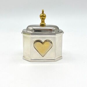 Lenox Kirk Stieff Williamsburg Mini Heart Box Ornament Silverplated 6184451